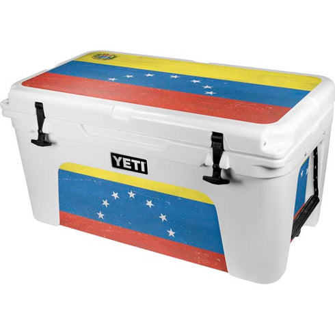 Venezuela Flag Distressed YETI Tundra 65 Hard Cooler Skin