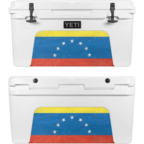 Venezuela Flag Distressed YETI Tundra 75 Hard Cooler Skin