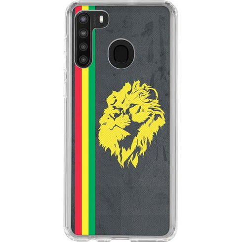 Vertical Banner - Lion of Judah Galaxy A21 Clear Case