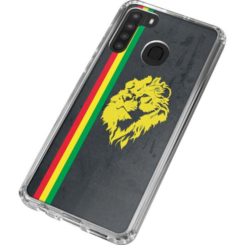 Vertical Banner - Lion of Judah Galaxy A21 Clear Case