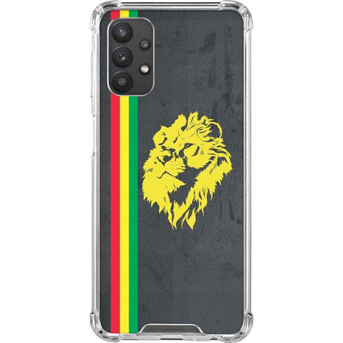Vertical Banner - Lion of Judah Galaxy A32 5G Clear Case