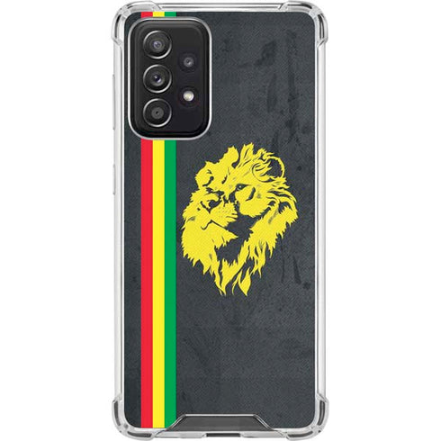 Vertical Banner - Lion of Judah Galaxy A52 5G Clear Case
