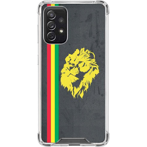 Vertical Banner - Lion of Judah Galaxy A72 5G Clear Case