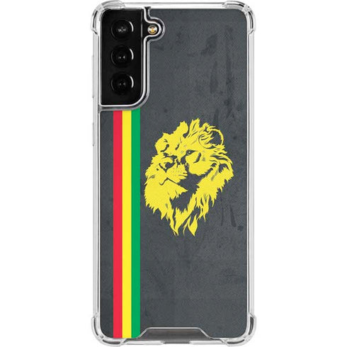 Vertical Banner - Lion of Judah Galaxy S21 FE Clear Case