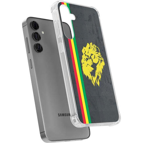 Vertical Banner - Lion of Judah Galaxy S24 Plus Clear Case