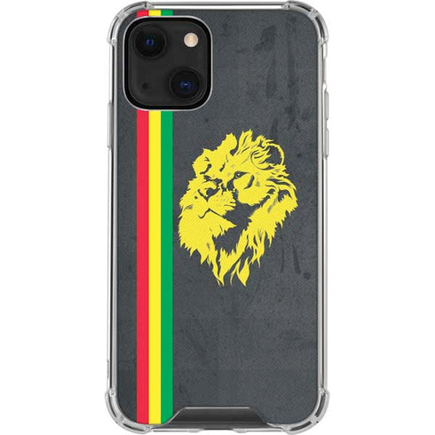 Vertical Banner - Lion of Judah iPhone 14 Plus Clear Case