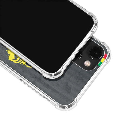 Vertical Banner - Lion of Judah iPhone 14 Plus Clear Case