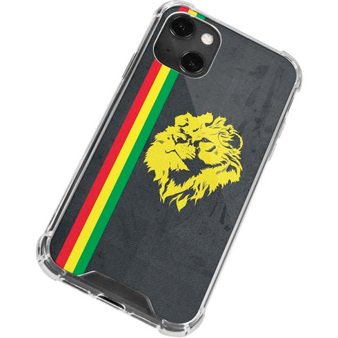 Vertical Banner - Lion of Judah iPhone 14 Plus Clear Case