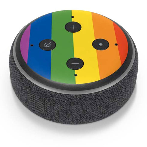 Vertical Rainbow Flag Amazon Echo Dot Skin