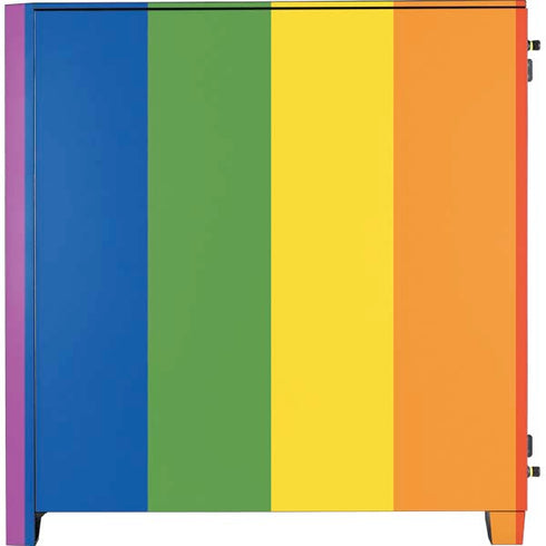 Vertical Rainbow Flag Corsair 4000D Tempered Glass Mid-Tower ATX Case Skin