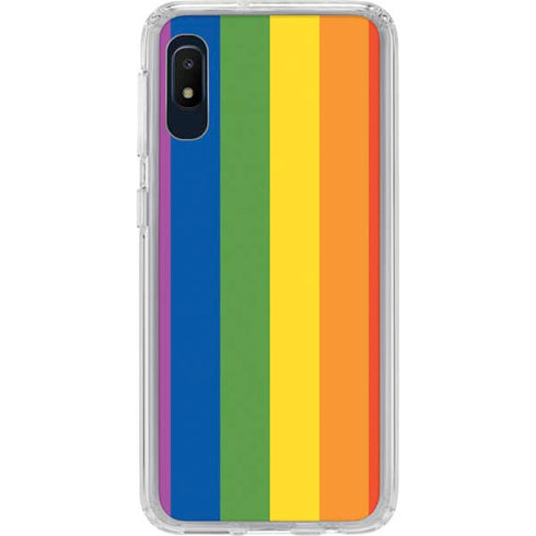 Vertical Rainbow Flag Galaxy A10e Clear Case