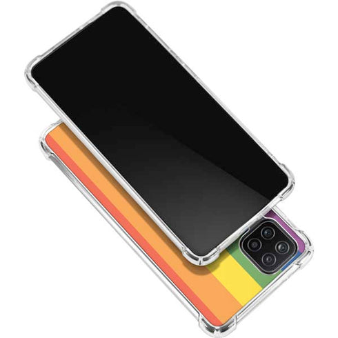 Vertical Rainbow Flag Galaxy A12 Clear Case