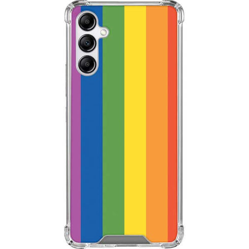 Vertical Rainbow Flag Galaxy A14 5G Clear Case