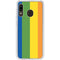 Vertical Rainbow Flag Galaxy A20 Clear Case