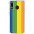 Vertical Rainbow Flag Galaxy A20 Clear Case