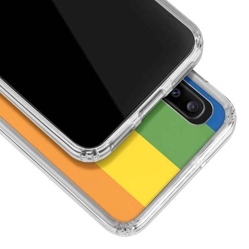 Vertical Rainbow Flag Galaxy A20 Clear Case