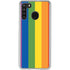 Vertical Rainbow Flag Galaxy A21 Clear Case