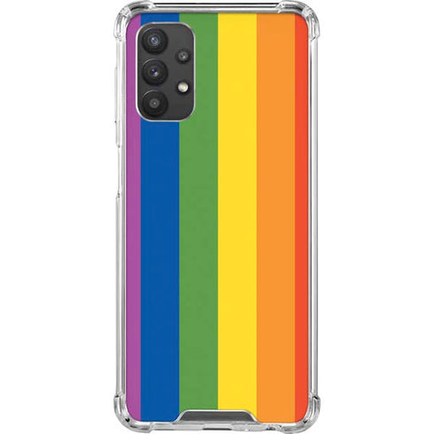 Vertical Rainbow Flag Galaxy A32 5G Clear Case
