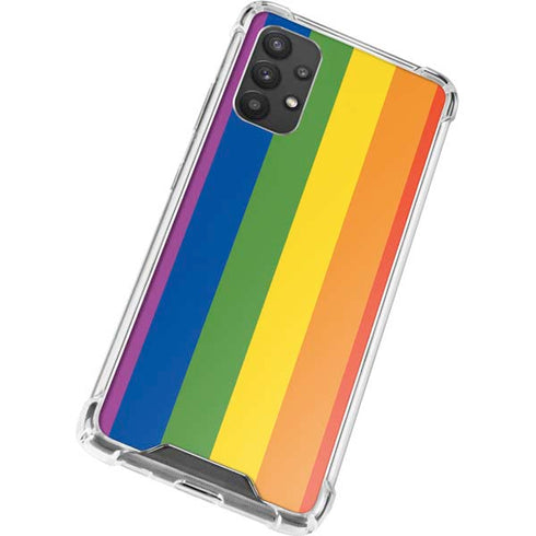 Vertical Rainbow Flag Galaxy A32 5G Clear Case