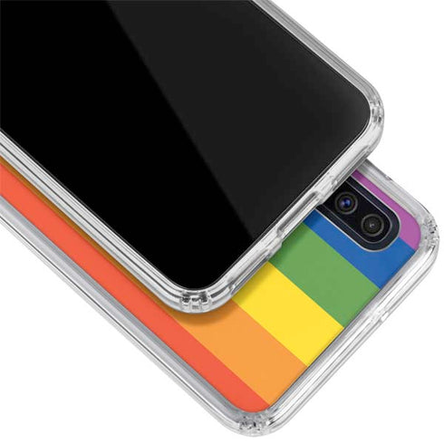 Vertical Rainbow Flag Galaxy A50 Clear Case