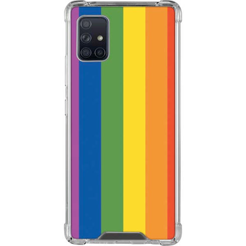 Vertical Rainbow Flag Galaxy A51 5G Clear Case