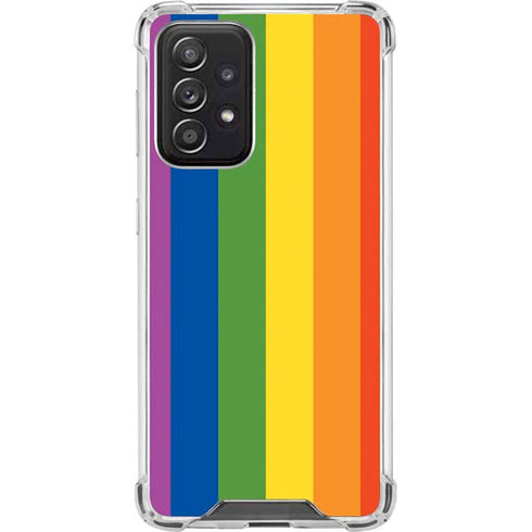 Vertical Rainbow Flag Galaxy A52 5G Clear Case