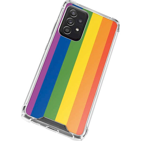 Vertical Rainbow Flag Galaxy A52 5G Clear Case