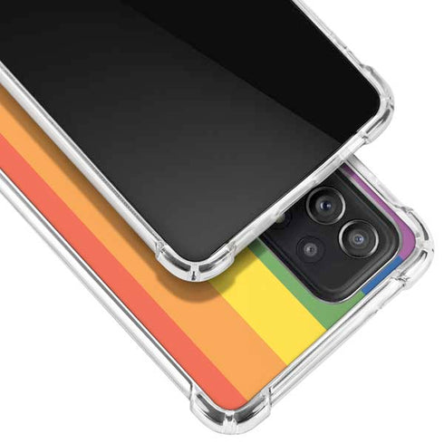 Vertical Rainbow Flag Galaxy A52 5G Clear Case