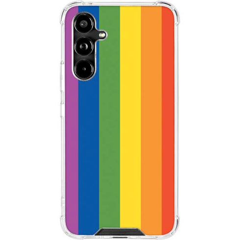 Vertical Rainbow Flag Galaxy A54 5G Clear Case