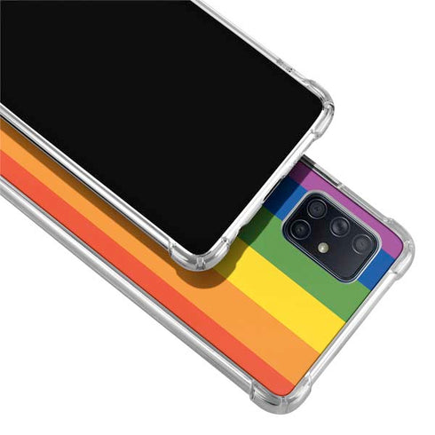 Vertical Rainbow Flag Galaxy A71 5G Clear Case