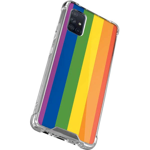 Vertical Rainbow Flag Galaxy A71 5G Clear Case