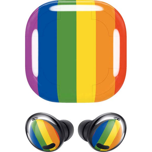 Vertical Rainbow Flag Galaxy Buds Pro Skin