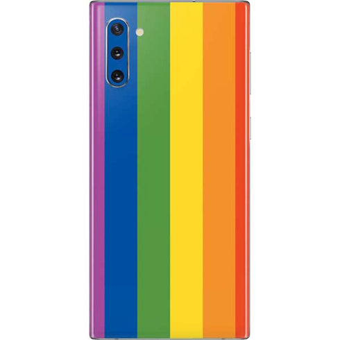 Vertical Rainbow Flag Galaxy Note 10 Skin