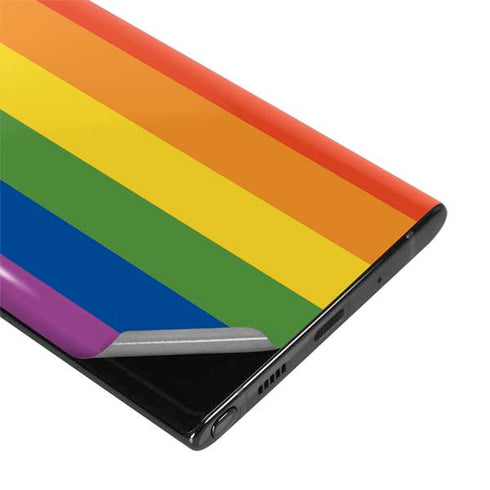 Vertical Rainbow Flag Galaxy Note 10 Skin
