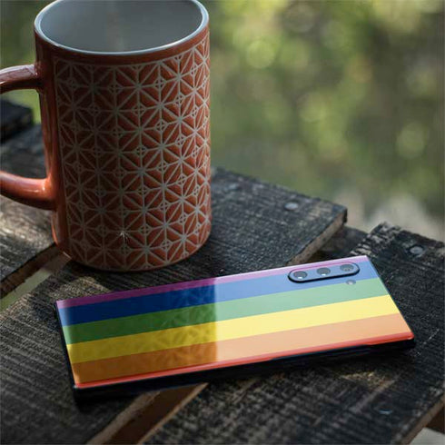 Vertical Rainbow Flag Galaxy Note 10 Skin