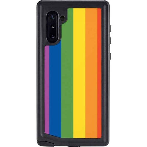 Vertical Rainbow Flag Galaxy Note 10 Waterproof Case