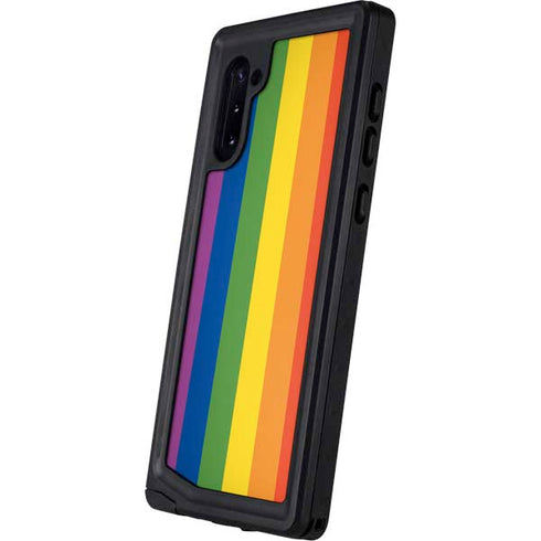 Vertical Rainbow Flag Galaxy Note 10 Waterproof Case