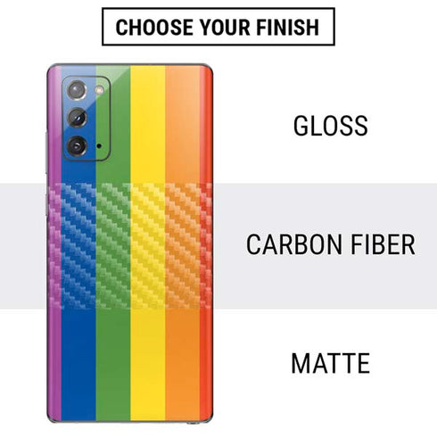 Vertical Rainbow Flag Galaxy Note20 5G Skin