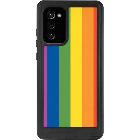 Vertical Rainbow Flag Galaxy Note20 5G Waterproof Case