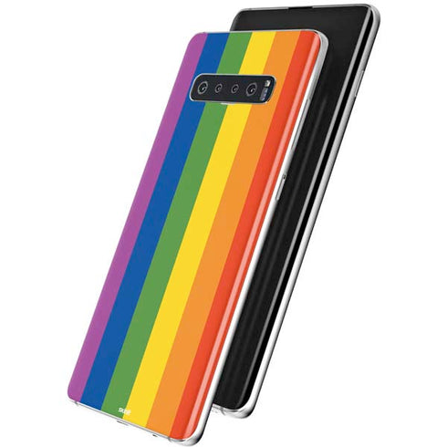 Vertical Rainbow Flag Galaxy S10 Plus Skin