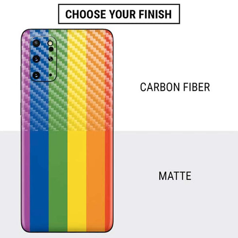 Vertical Rainbow Flag Galaxy S20 Plus Skin