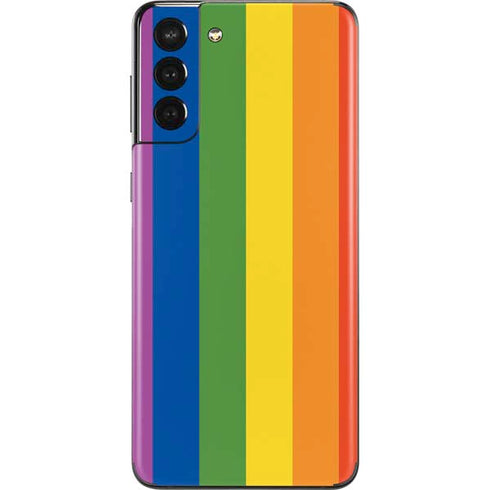 Vertical Rainbow Flag Galaxy S21 Plus 5G Skin