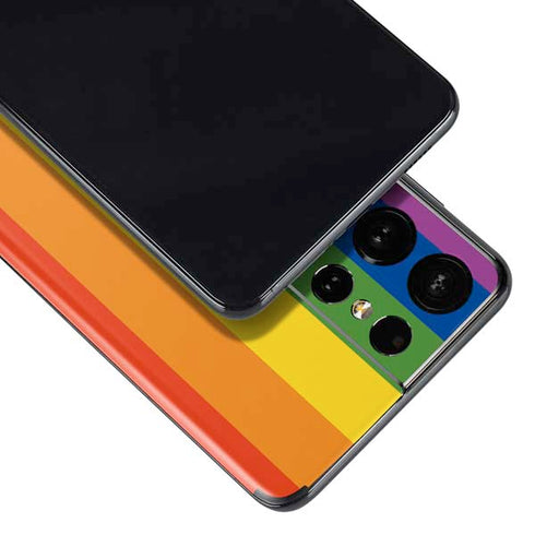 Vertical Rainbow Flag Galaxy S21 Ultra 5G Skin
