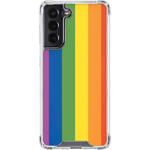 Vertical Rainbow Flag Galaxy S22 Clear Case