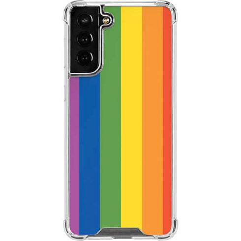 Vertical Rainbow Flag Galaxy S22 Plus Clear Case