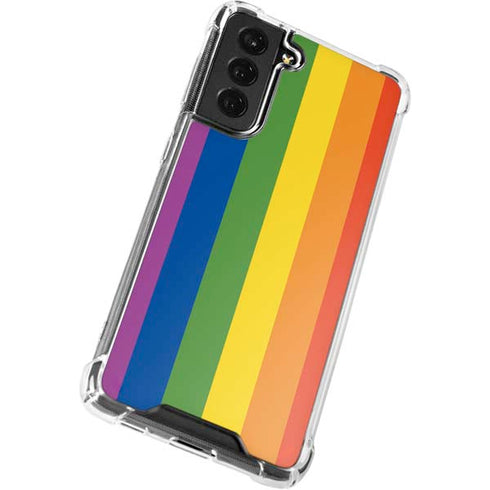 Vertical Rainbow Flag Galaxy S22 Plus Clear Case