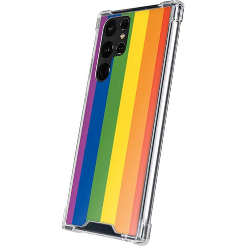 Vertical Rainbow Flag Galaxy S22 Ultra Clear Case