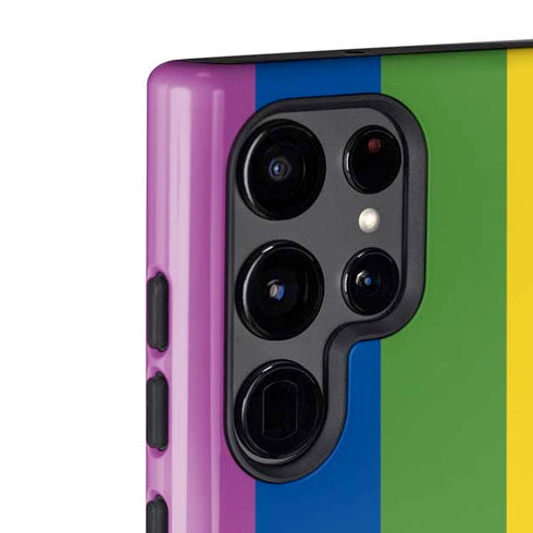 Vertical Rainbow Flag Galaxy S22 Ultra Pro Case