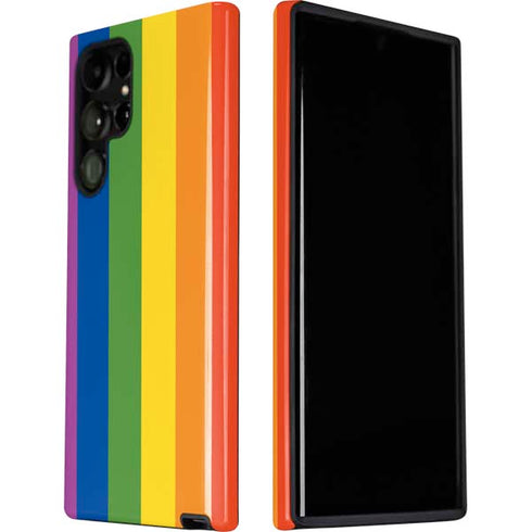 Vertical Rainbow Flag Galaxy S22 Ultra Pro Case