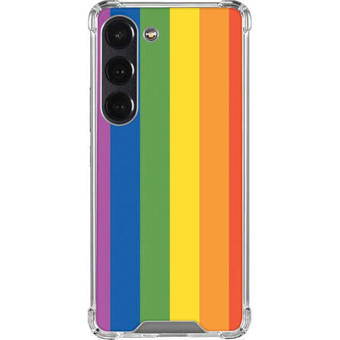 Vertical Rainbow Flag Galaxy S23 Clear Case